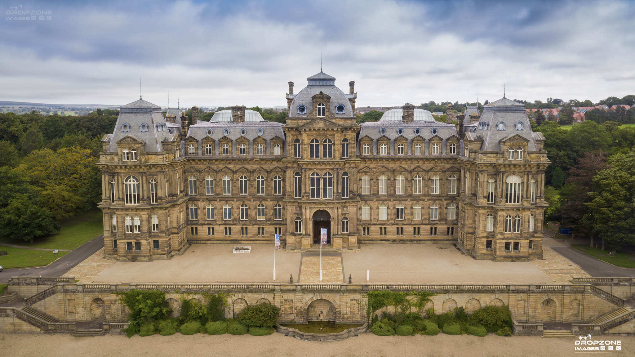 Bowes museum drone operator pilot hire Photography